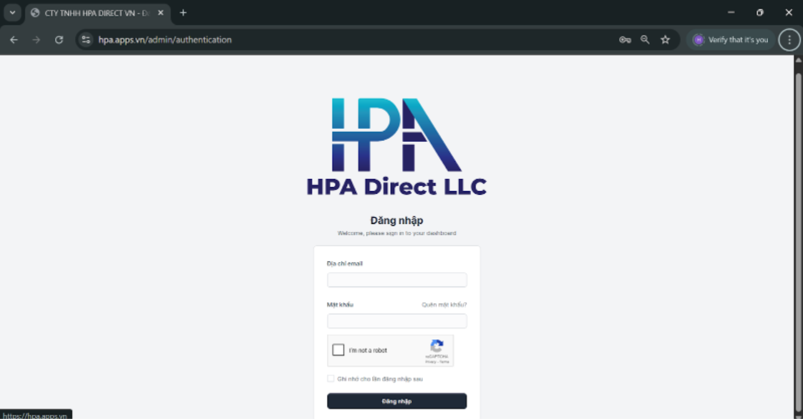 Giao dien du an ERP doanh nghiep HPA